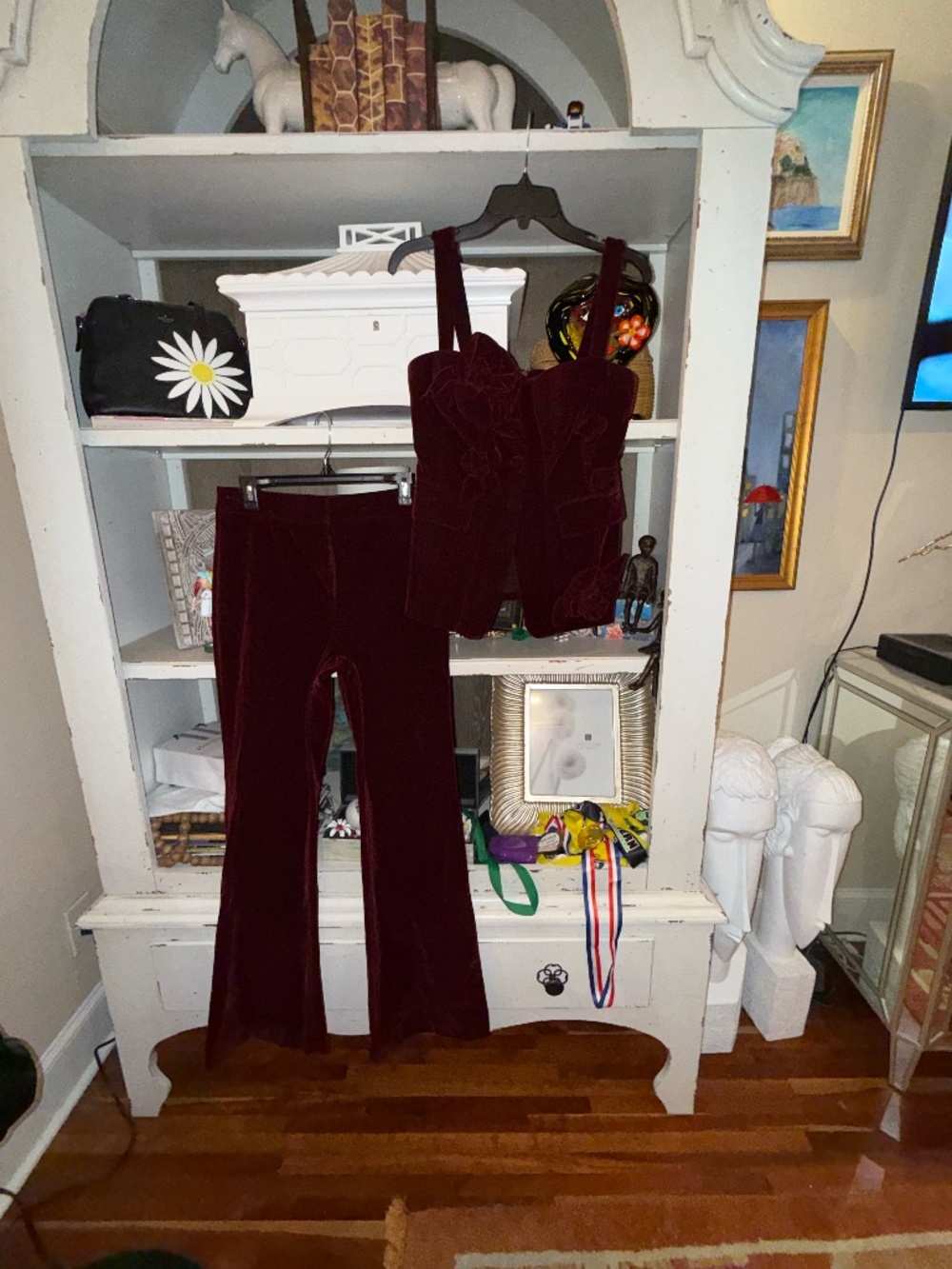 Muse by Marchesa sz 4 velvet vest pants Laurel set - Picture 3 of 8